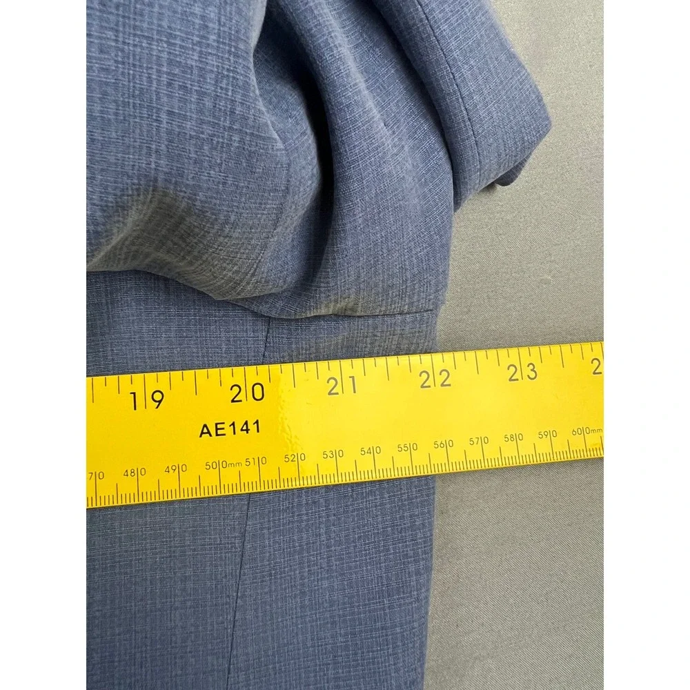 Ibiza Silk Blazer Mens 42R Blue Chelsea Sport Coat Jacket 2 Button Solid Good